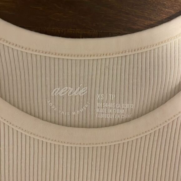 Aerie Text Me Ribbed Crop Tank Top Size XS - Picture 6 of 9